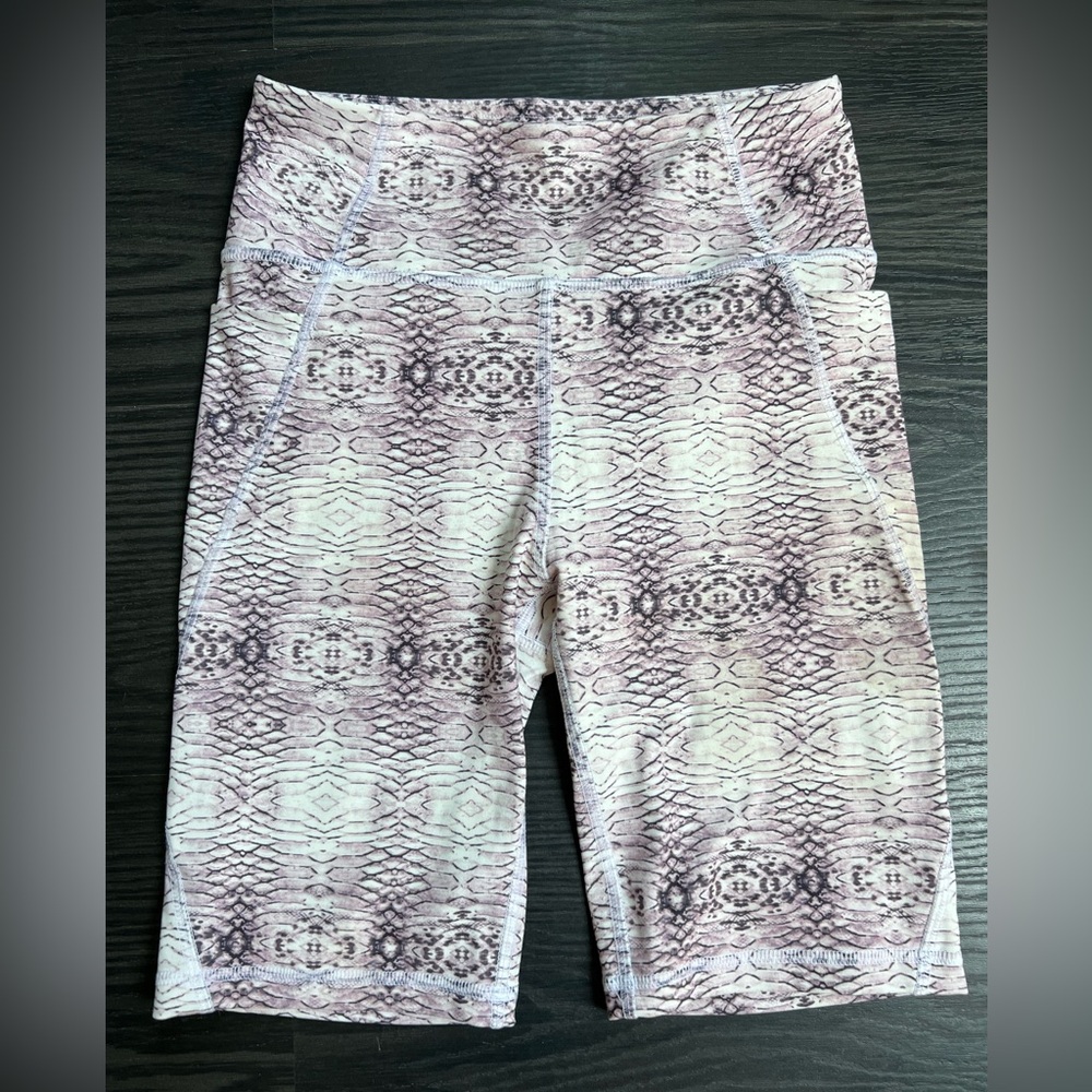 Snake skin biker shorts
